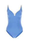Lisa Marie Fernandez Cerulean Blue Maria Contrast-trim Swimsuit