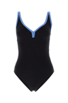 Lisa Marie Fernandez Maria Contrasting Trimmings Swimsuit V-neckline