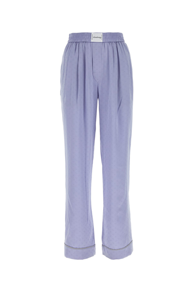 Alexander Wang T Blue Pleated Pyjama Pants In Bluebells