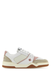 Dsquared2 Sneaker With Logo In Bianco-beige-rosa