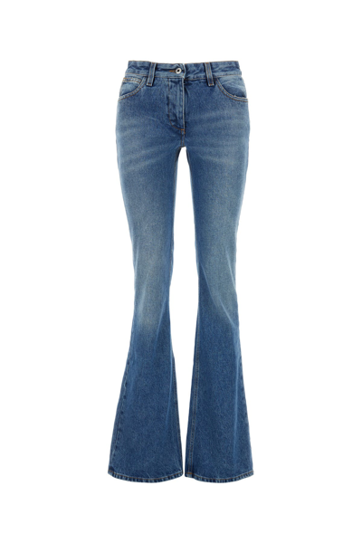 Off-white Blue Wide Leg Jeans