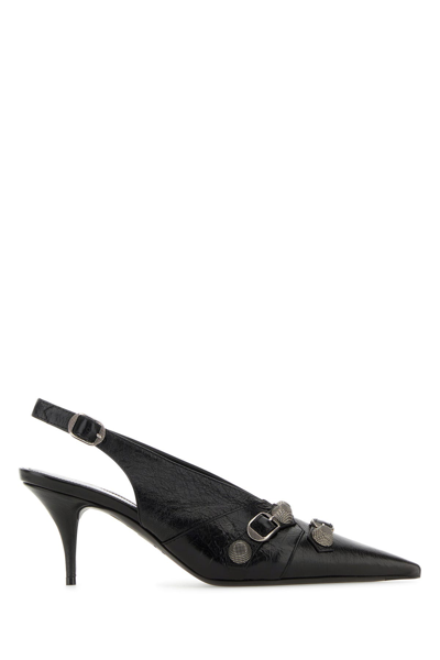 BALENCIAGA BALENCIAGA BLACK LEATHER CAGOLE PUMPS