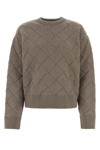 Bottega Veneta Ribbed Wool Blend Sweater With Intrecciato Motif