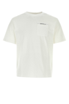 Palm Angels Logo-tape Cotton T-shirt In White