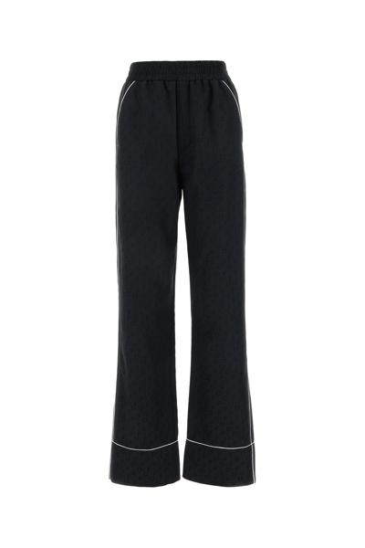 Off-white Piped-trim Pyjama Trousers In Black