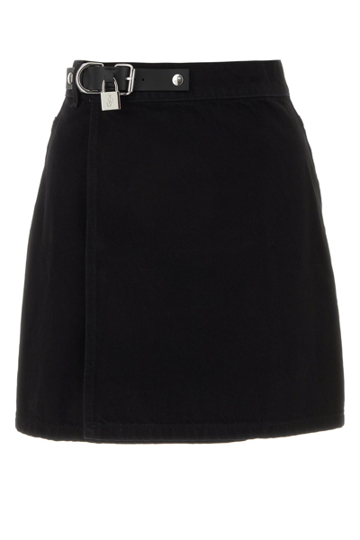 Jw Anderson Padlock-detail Belted Skirt In Black