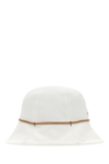 Helen Kaminski Logo-charm Cotton Bucket Hat In White