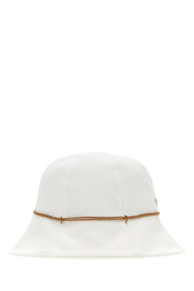 Helen Kaminski Logo-charm Cotton Bucket Hat In White