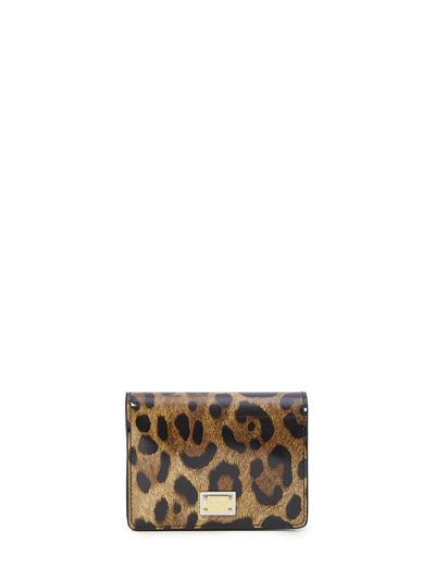 Dolce & Gabbana Leo-print Leather Wallet In Maculato
