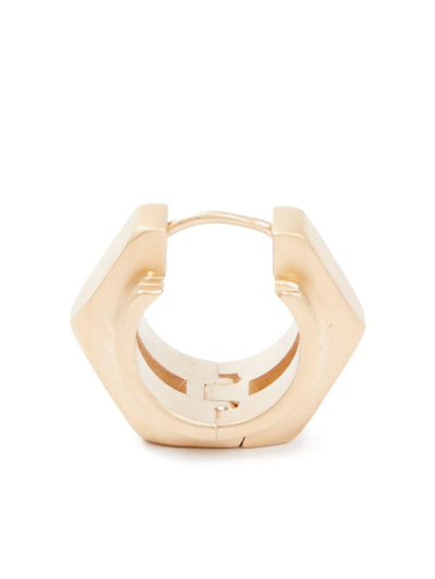 Maison Margiela Geometric Small Hoops In Yellow