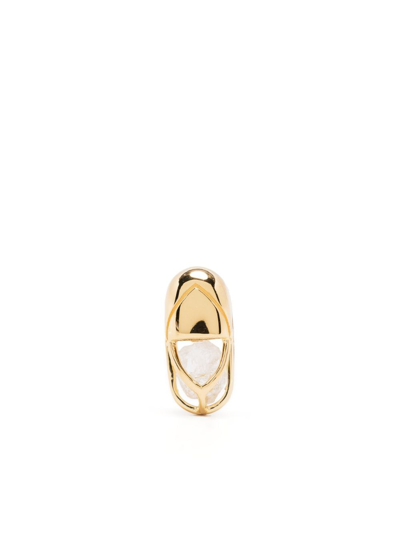 Capsule Eleven Capsule Quartz Stud Earring In Gold