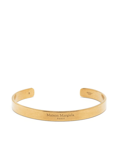 Maison Margiela Engraved Bangle Bracelet In Gold