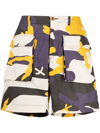 The Power For The People Camouflage-print Deck Shorts In Neutrals