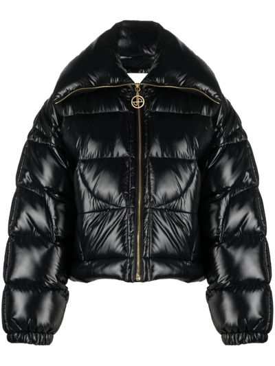 Patou Cropped Puffer Jacket In Black