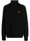 Kenzo Boke Flower Long-sleeved Turtleneck In Black