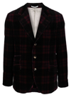 BRUNELLO CUCINELLI PRINCE OF WALES CHECK CORDUROY BLAZER