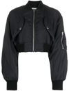 Philosophy Di Lorenzo Serafini Cropped Padded Bomber Jacket In Black