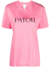 Patou Logo-print Organic Cotton T-shirt In Pink