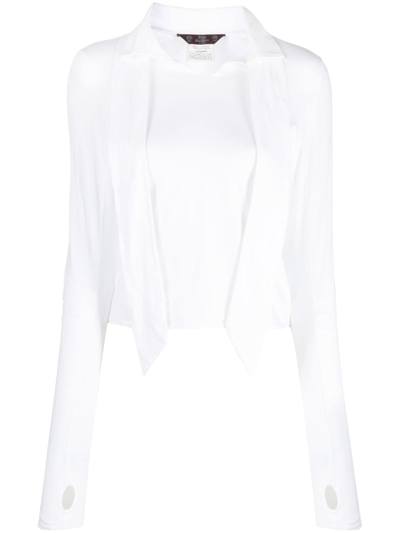 Pre-owned John Galliano 1990 Bow-detail Cotton Blouse In White