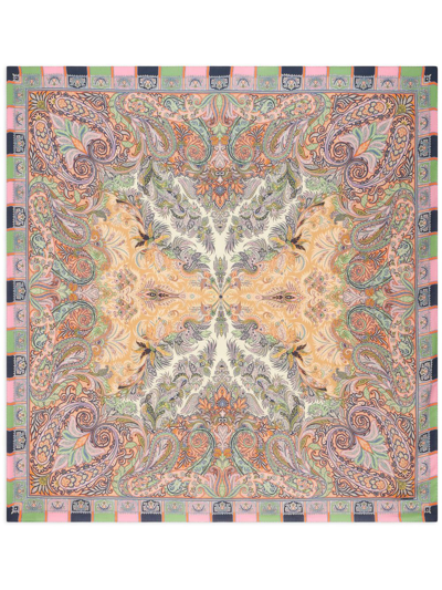 Etro Abstract-print Scarf In Orange