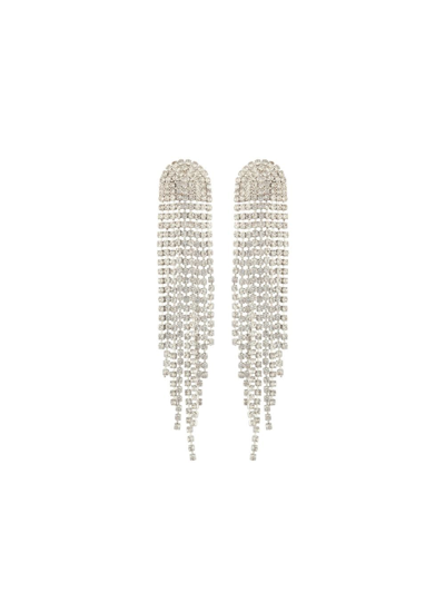 Pre-owned Susan Caplan Vintage Swarovski Crystal Drop Earrings In Silver