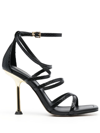 Michael Michael Kors Imani 105mm Snakeskin-print Sandals In Black