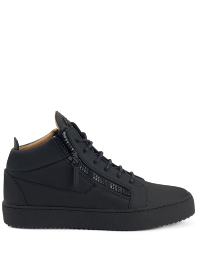 Giuseppe Zanotti Kriss Mid-top Platform Sneakers In Schwarz
