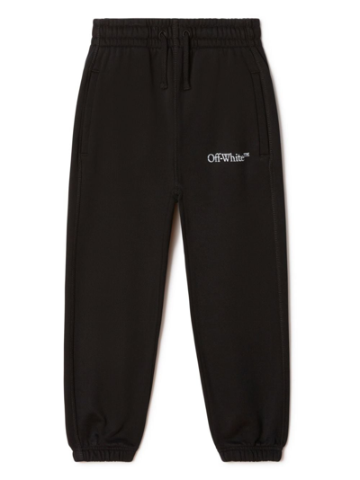 OFF-WHITE BOOKISH LOGO-PRINT TRACK PANTS