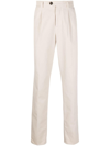 Brunello Cucinelli Stretch Cotton Trousers In White