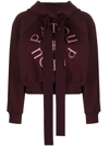 PATOU EMBROIDERED-LOGO CROPPED HOODIE