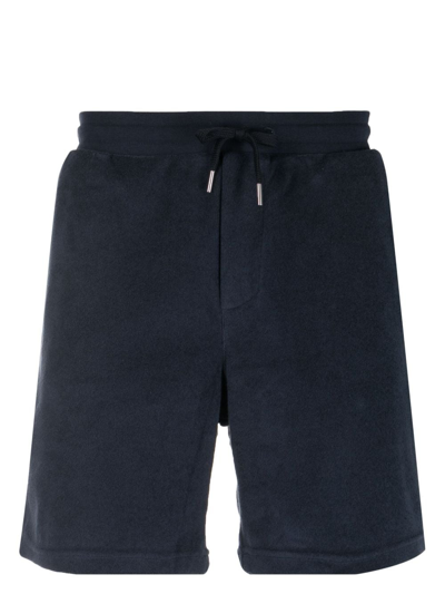 Paul Smith Towelling Artist-stripe Shorts In Blue