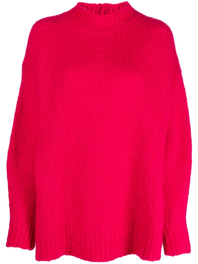 Isabel Marant Idol Mohair Blend Knit Sweater In Fuchsia