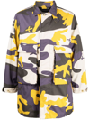 THE POWER FOR THE PEOPLE CAMOUFLAGE-PATTERN COTTON CARGO JACKET