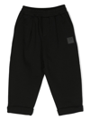 Balmain Logo-patch Elasticated Trousers In Black