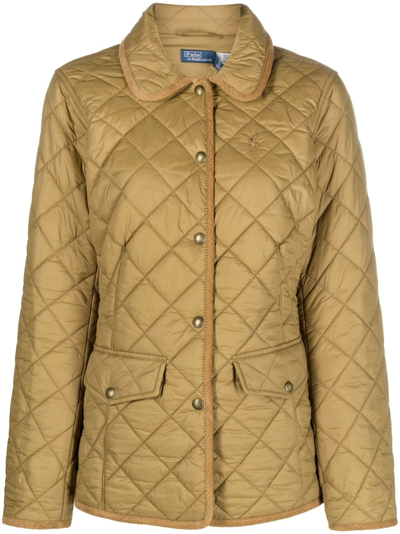 Polo Ralph Lauren Quilted Slim-fit Jacket In Green