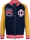 DSQUARED2 LOGO PATCHES ZIPPED CARDIGAN