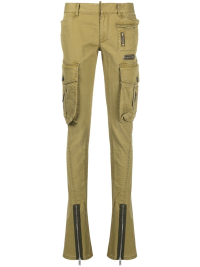 Dsquared2 Multi-pocket Skinny Jeans In Green