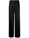 Magda Butrym Satin Straight-leg Trousers In Black