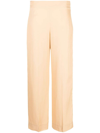 Jil Sander High-waisted Trousers With Relaxed Fit In Neutral