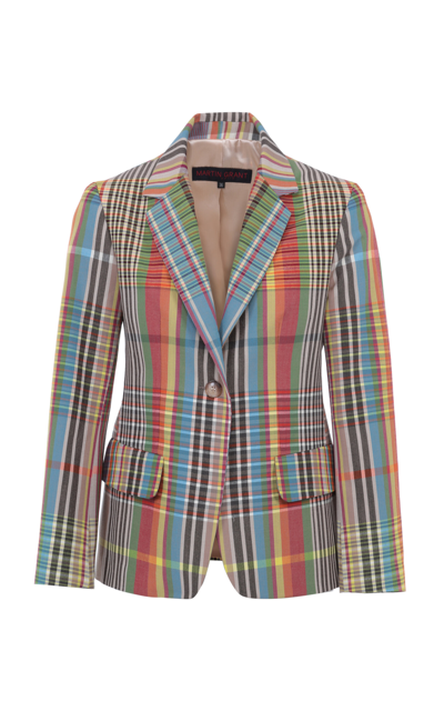 Martin Grant Wool-mohair Single-breasted Blazer In Multi