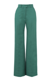 Martin Grant Women's Sofia Cotton Wide Straight-leg Pants In Green