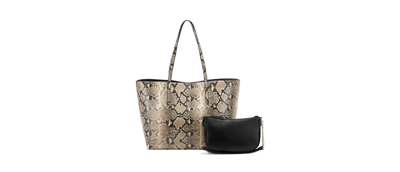 Inc International Concepts Zoiey 2-1 Tote, Created For Macy's In Camel Snake