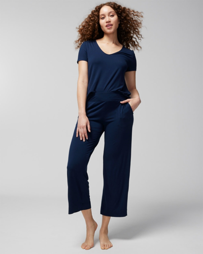 Soma Cool Nights Crop Pants In Nightfall Navy Blue