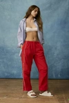 Bdg Jess Nylon Track Pant In Red