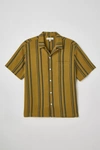 Standard Cloth Liam Stripe Crinkle Shirt In Light Brown