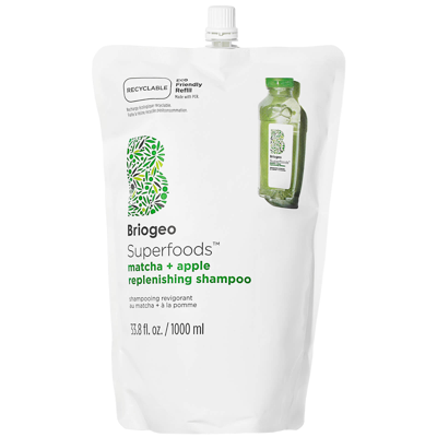 Briogeo Superfoods Matcha + Apple Replenishing Shampoo Jumbo Pouch 959g In White