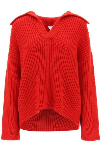 Bottega Veneta Women's Cashmere-blend Textured Sweater In Red