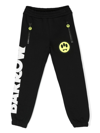 Barrow Smiley-face Cotton Track Pants In 黑色