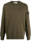 Stone Island Compass-patch Cotton Sweatshirt In Green