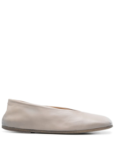 Marsèll Spatolona Square-toe Ballerina Shoes In Neutrals